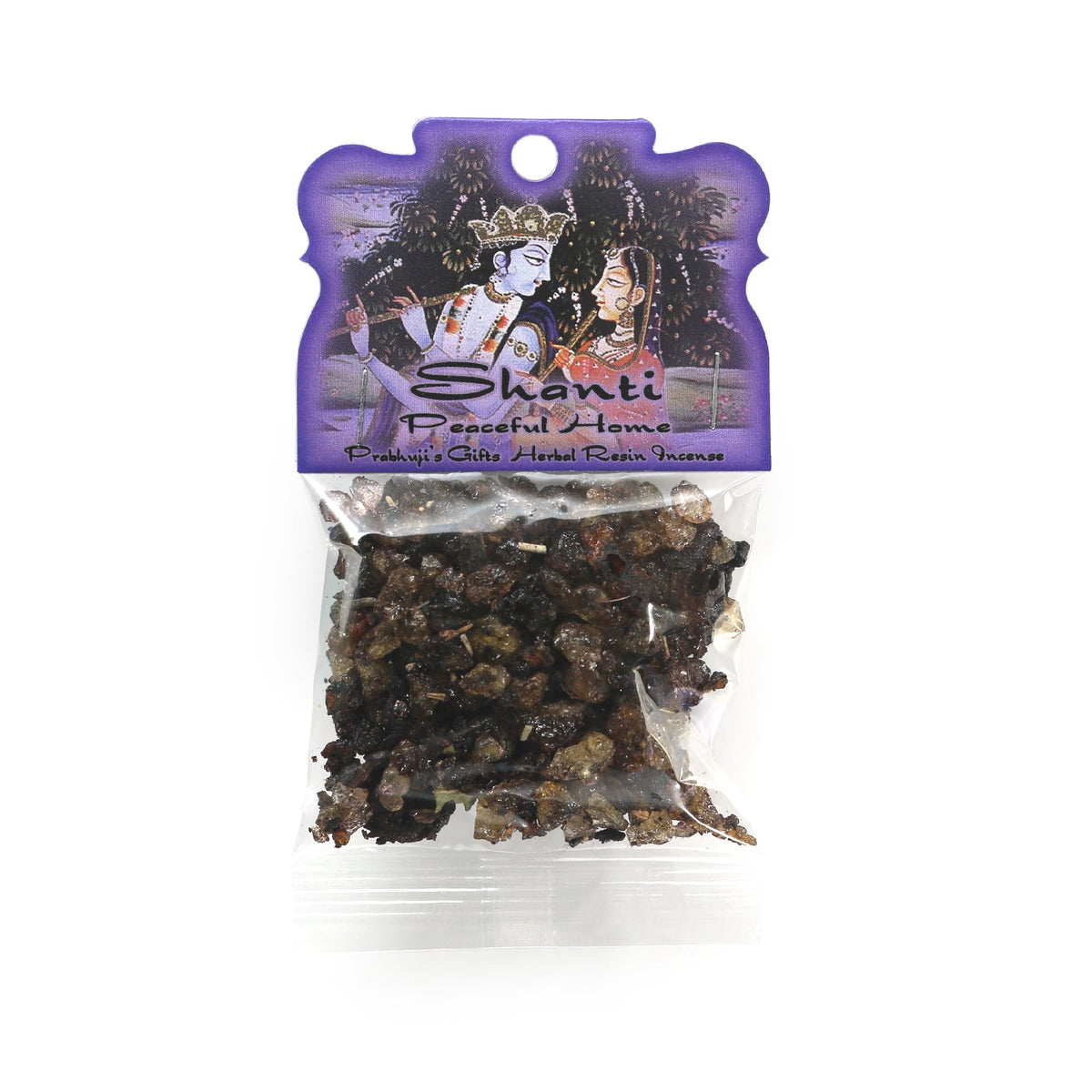 Prabhuji's Gifts Shanti Herbal Resin 34g, 34g (1.2 oz) herbal resin incense bag