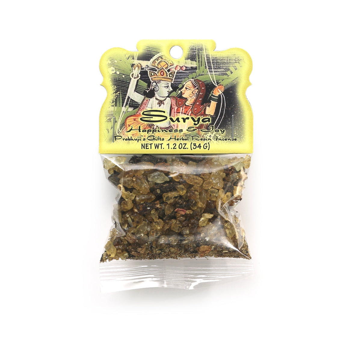 Prabhuji's Gifts Surya Herbal Resin 34g — official manufacturer packaging