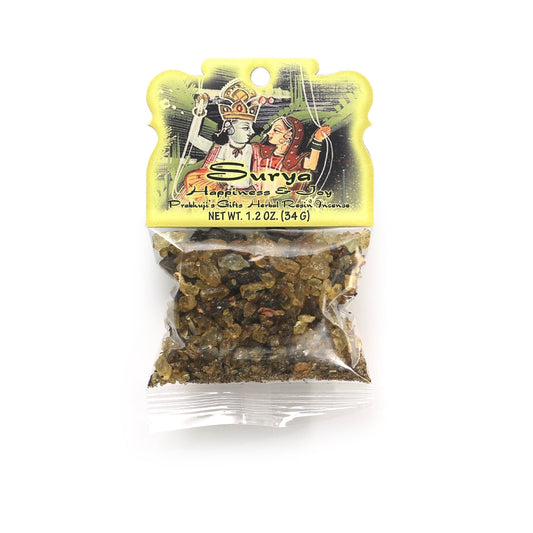 Prabhuji's Gifts Surya Herbal Resin 34g — official manufacturer packaging