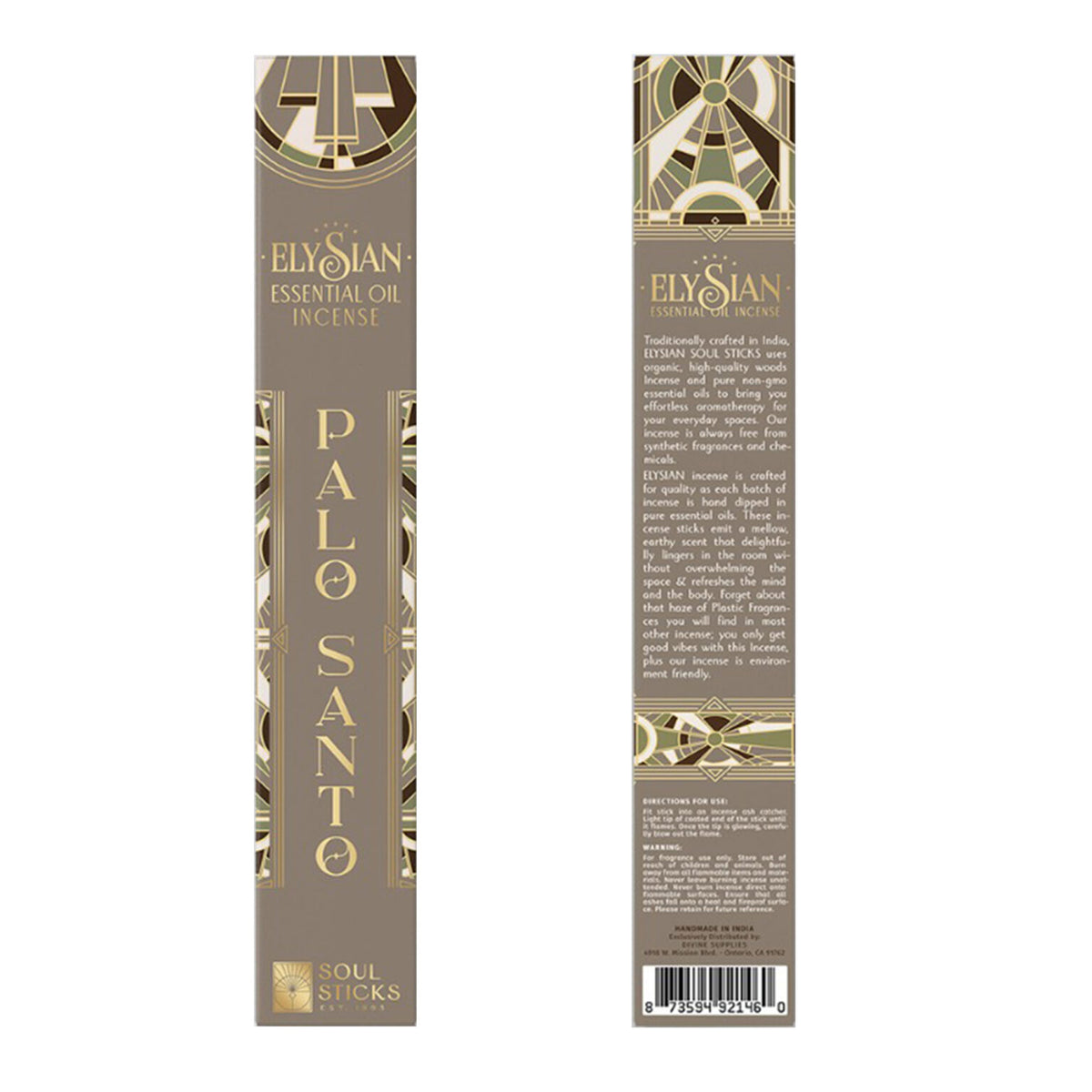 Elysian Palo Santo Essential Oil Incense Sticks
