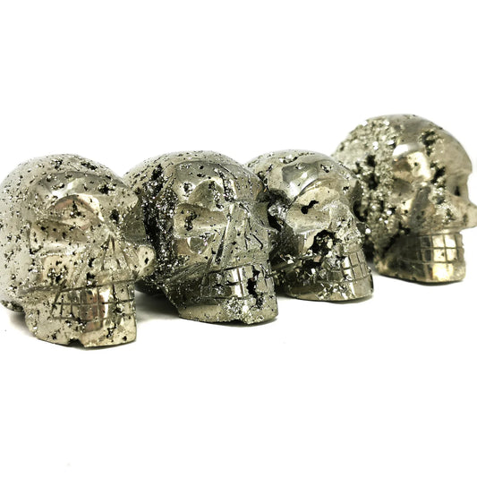Pyrite Druzy Skulls - Peru