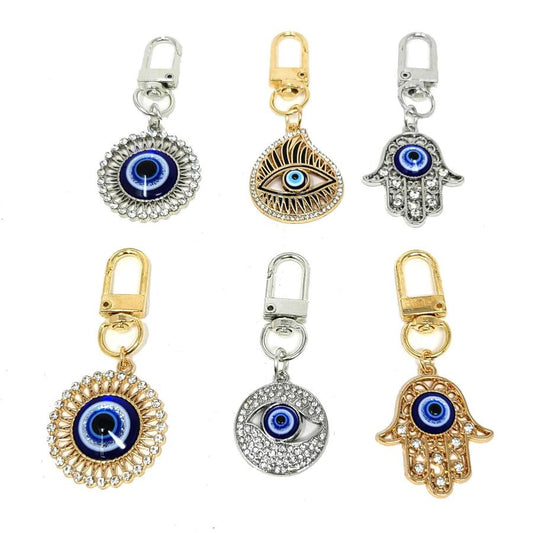 Assorted Evil Eye Protection Charm Multi Purpose with Swivel Clip