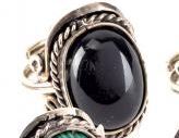 Vintage Style Oval Cab Adjustable Ring - Choose Stone