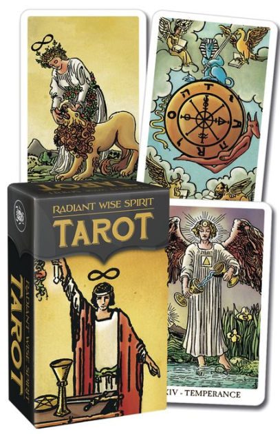 Radiant Wise Spirit Tarot Mini by Waite & Smith – a 78-card pocket-sized deck with vibrant, borderless Rider-Waite-Smith illustrations.
