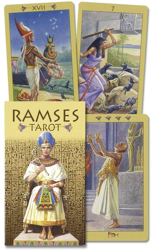 Ramses Tarot of Eternity by Severino Baraldi – Egyptian-themed tarot deck filled with symbolism and pharaonic mystique.
