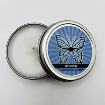 Renewal Good Karma Candle symbolizing fresh starts, healing, and positive energy for new beginnings.
