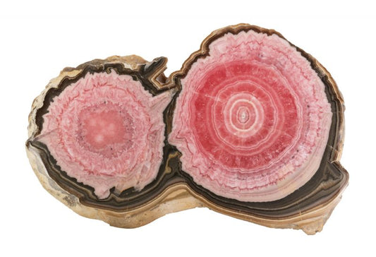 Rhodochrosite Stalactite Slice Double Eye - Argentina