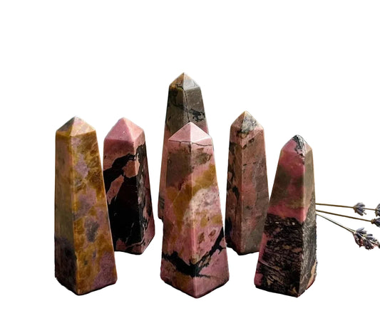 Rhodonite Obelisk 4- 5" - Madagascar