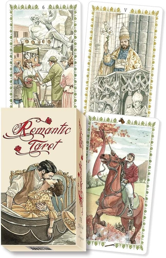 Romantic Tarot by Emanuela Signorini – a love-inspired tarot deck exploring relationships through poetic and elegant imagery.
