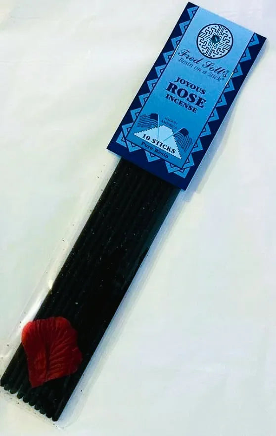 Joyous Rose Pure Resin Incense 10 Sticks Per Pack Fred Solls at Namaste Bookshop near Union Square, NYC