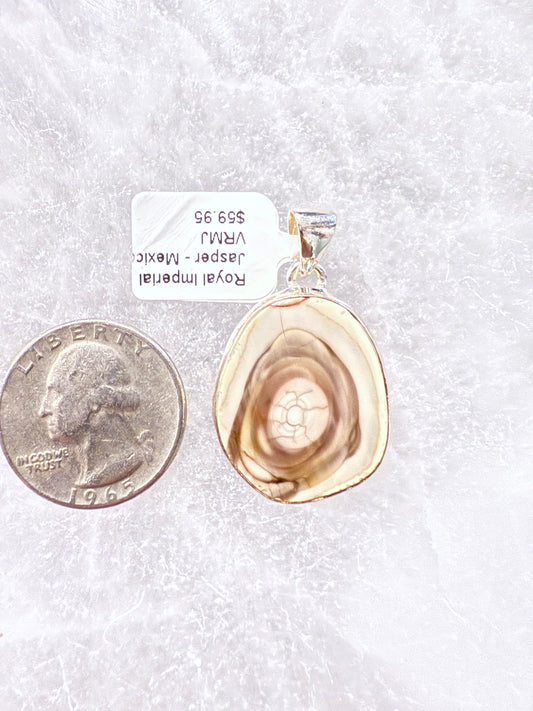 Royal Imperial Jasper Mexico Sterling Silver Pendant – bold jasper gemstone jewelry from Mexico symbolizing strength and vitality.
