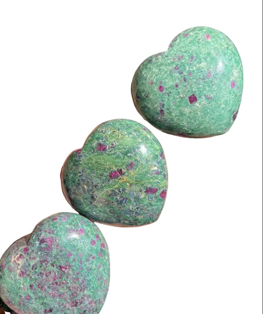 Ruby Fuchsite Heart 1.75-2" - India