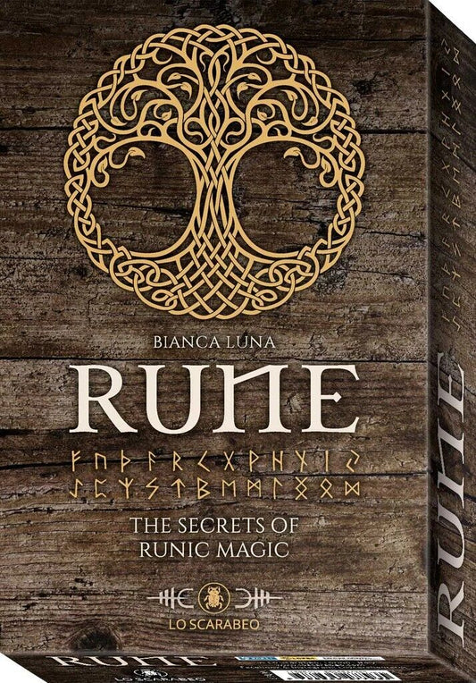 Rune: The Secrets of Runic Magic by Bianca Luna – a 25-piece rune set with illustrated guidebook for Norse divination and meditation.
