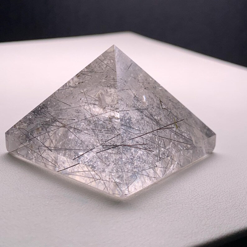 Rutile Quartz Crystal Pyramid - Brazil