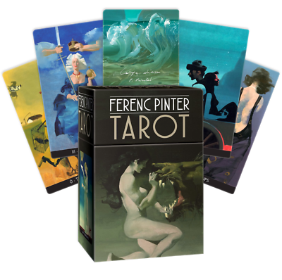 Ferenc Pinter Tarot by Lo Scarabeo – artistic tarot deck by Ferenc Pinter with vintage tones and rich symbolic storytelling.
