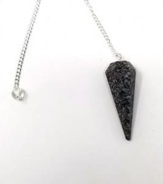 Spinel Matrix 6 Faceted Pendulum With Chain