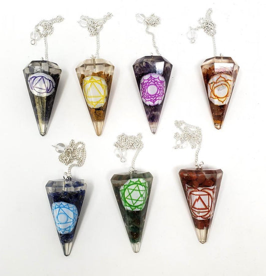 Chakra Orgone Pendulum