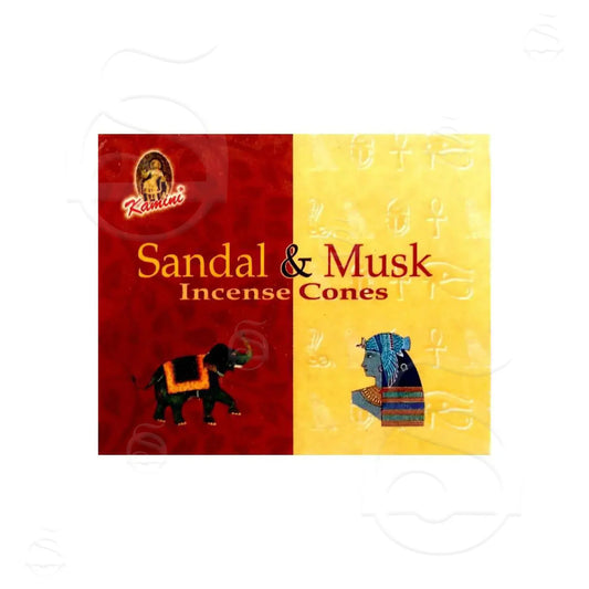 Kamini Sandal & Musk Incense Cones (10)