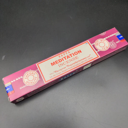 Satya Meditation Hand Rolled Incense Sticks – calming, earthy fragrance to deepen focus, mindfulness, and spiritual practice.

