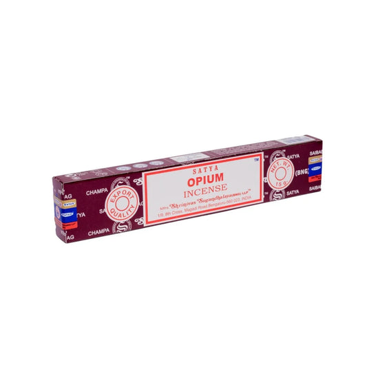 Satya Myrrh Hand Rolled Incense Sticks – rich and resinous myrrh fragrance in traditional hand rolled form for spiritual cleansing.
