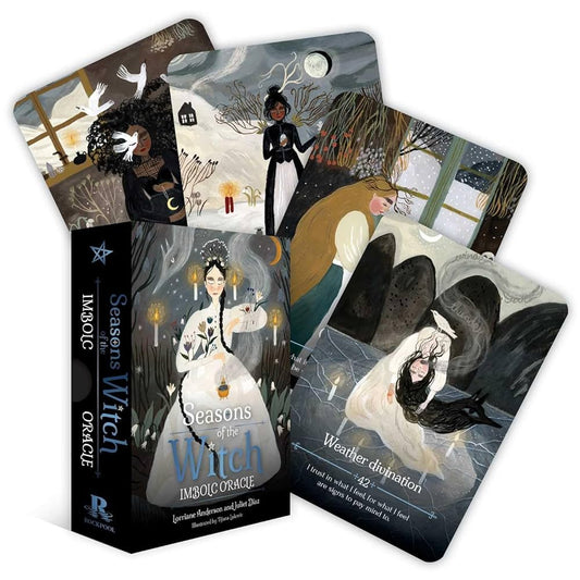 Seasons of the Witch: Imbolc Oracle by Juliet Diaz & Lorriane Anderson – 44-card deck celebrating renewal, light, and inner fire.
