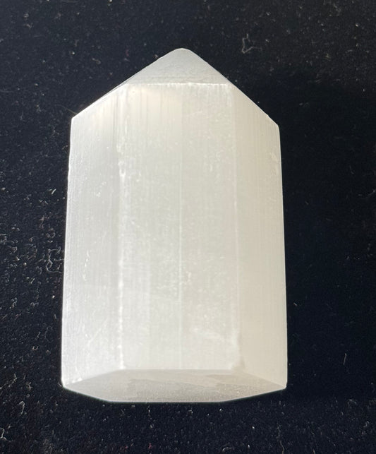 Selenite Terminated Crystal Point - Tumbled