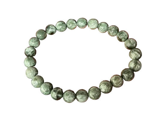 Seraphinite 7-7.5mm Beaded Bracelet