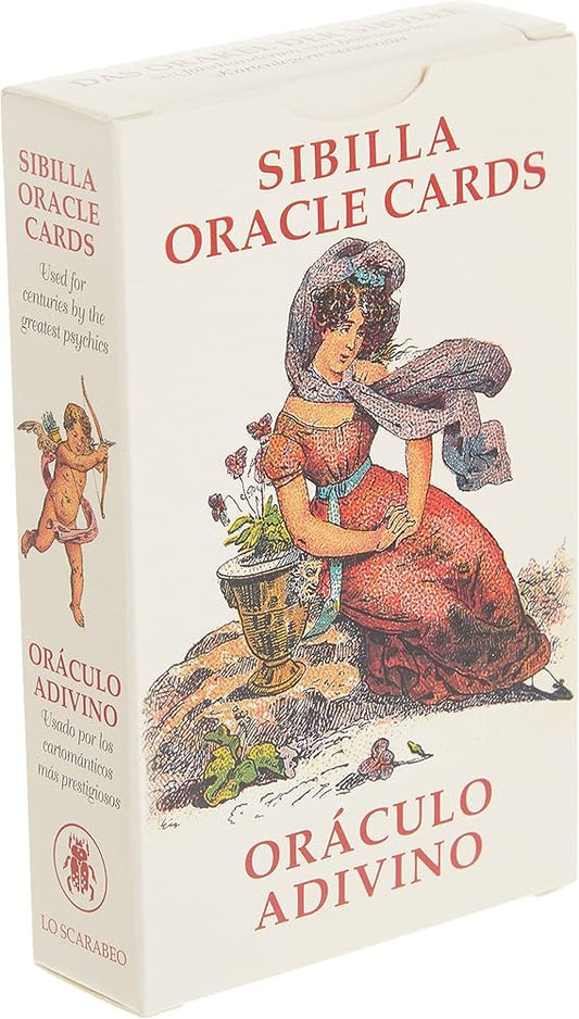 Sibilla Oracle by Antonio Lupatelli – 52-card divination deck with French 18th-century folk art illustrations and multilingual guidebook.
