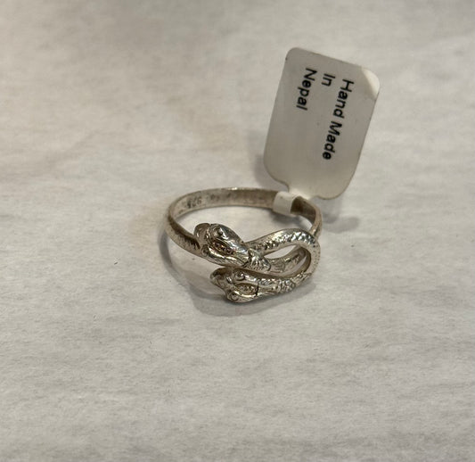 Snake Sterling Silver Ring size 9 – unique serpent-inspired silver jewelry symbolizing transformation and rebirth.
