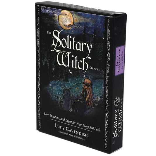 The Solitary Witch Oracle by Lucy Cavendish & Lady Viktoria – mystical guidance for the lone witch on her magical path.
