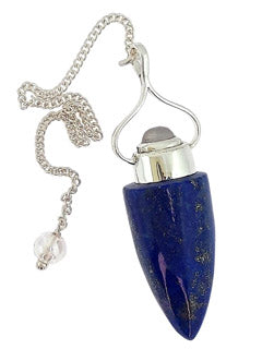 Lapis Lazuli with Moonstone Sterling Silver Pendulum