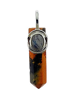 Bumble Bee Jasper Sterling Silver Pendant