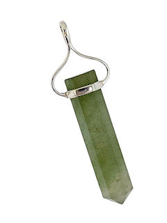 Jade Wand Sterling Silver Pendant
