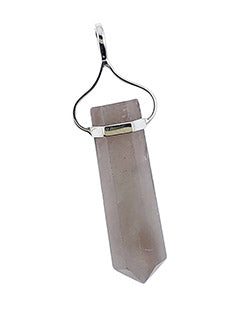 Smoky Quartz Wand Point Sterling Silver Pendant