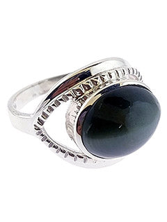 Cats Eye - Evil Eye Sterling Silver Ring (Size 8)