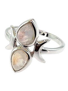 Rainbow Moonstone Seasons Of LifeSterling Silver Ring