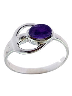 Amethyst Goddess Sterling Silver Ring (Size 6)