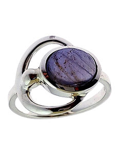 Iolite Goddess Sterling Silver Ring (Size 6)