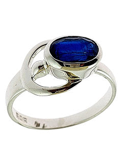 Blue Kyanit Sterling Silver Ring (Size 6)