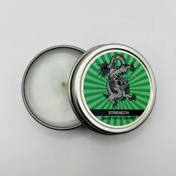 Strength Good Karma Candle for inner power, resilience, and courage to overcome challenges with positive energy.

