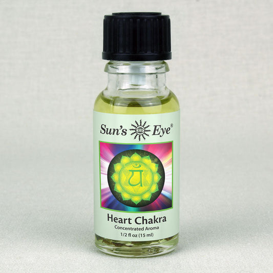 Sun's Eye Heart Chakra 1/2 fl oz oil bottle