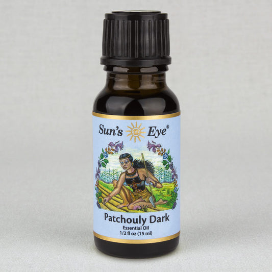Sun's Eye Patchouli Dark 1/2 fl oz oil bottle