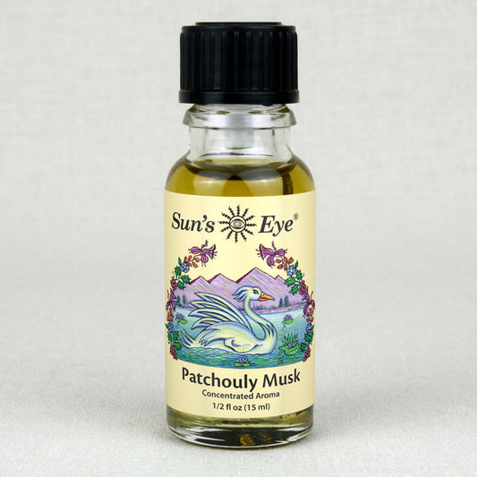 Sun's Eye Patchouli Musk 1/2 fl oz oil bottle