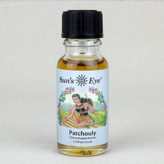 Sun's Eye Patchouli 1/2 fl oz oil bottle