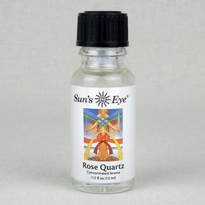 Sun's Eye Rose Quartz 1/2 fl oz oil bottle