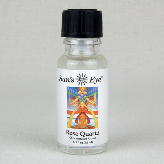 Sun's Eye Rose Quartz 1/2 fl oz oil bottle