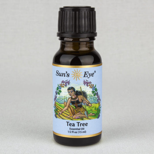 Sun's Eye Tea Tree 1/2 fl oz oil bottle