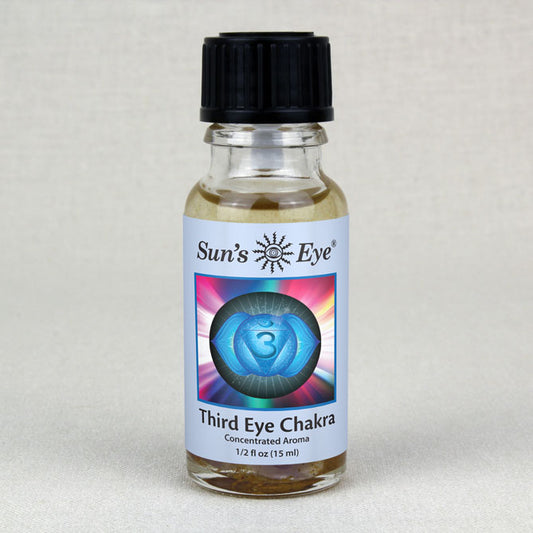 Sun's Eye Third Eye Chakra 1/2 fl oz oil bottle