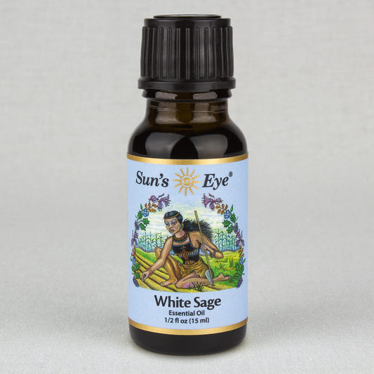 Sun's Eye White Sage 1/2 fl oz oil bottle