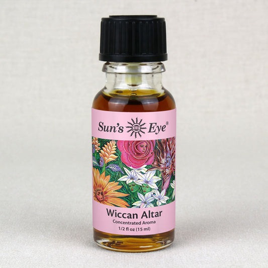 Sun's Eye Wiccan Altar 1/2 fl oz oil bottle